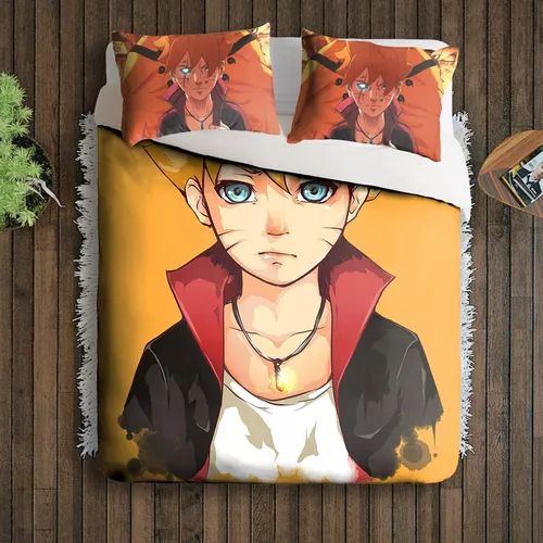 Jogo De Cama Casal Boruto Naruto Anime Geek Arte Full Herói