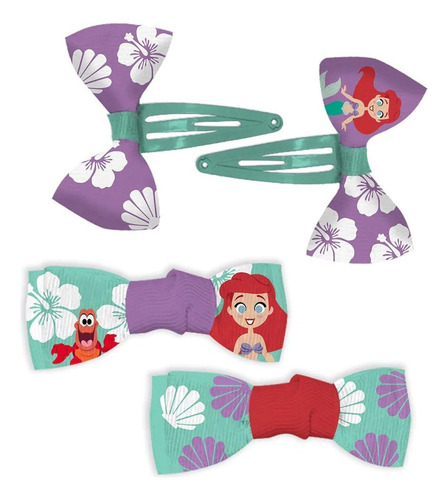 Set De 4 Accesorios Para El Cabello Disney Ariel