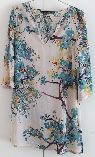 Blusa De Seda Larga - Zara