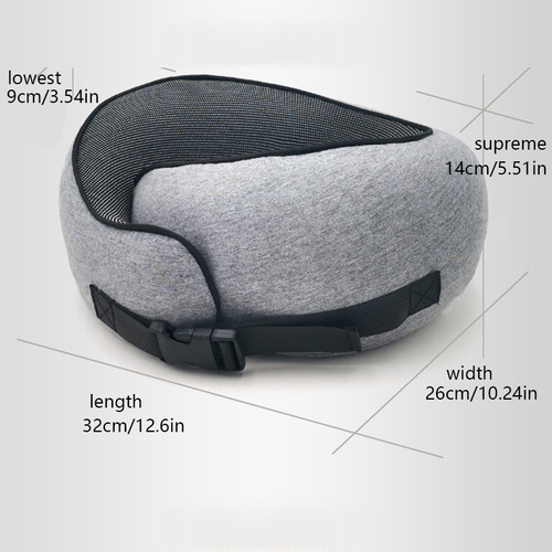 Almofada De Pescoço De Viagem Ajustável Com Suporte De Queix