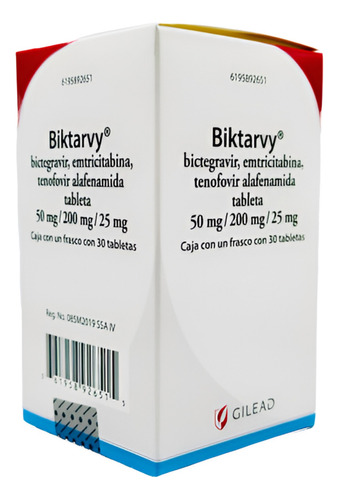 Medicamento Biktarvy 30 Tabletas Bictegravir, Emtricitabina,