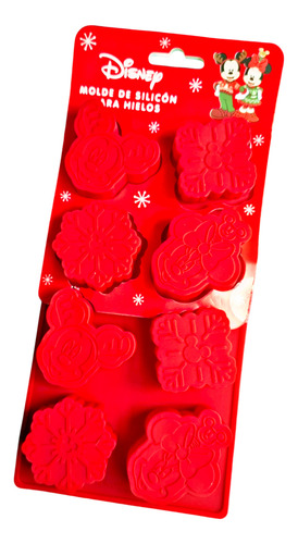 * Molde Silicon 8 Mickey Minnie Mouse Navidad Jabon Choco