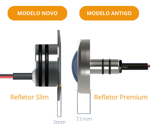 Kit 4x Led Piscina 20w Slim Tecnologia Rgb Cabo 2m Tholz