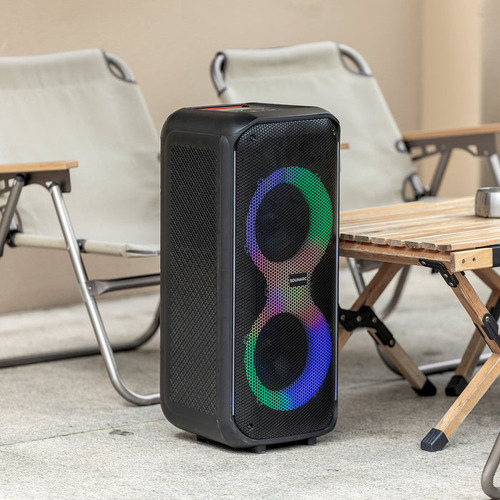 Sounarc L2 Altavoces Portátiles 80w Con Luz Led Color Negro