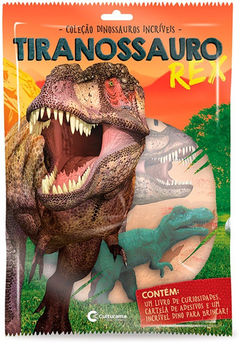 Livro Dinossauros Incriveis Com Miniatura E Adesivos - Tiran