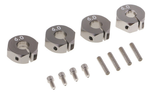 8 Piezas Rc Adaptador De Cubo Ruedas Hexagonal Para Traxxas