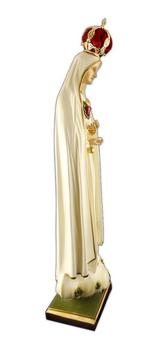 Escultura Imagem Nossa Senhora De Fátima Coração Imaculado