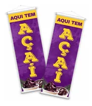 Comprar Kit Faixa Açaí Sorveteria Lanchonete Banner Porta Loja 2un