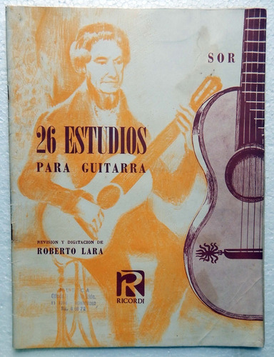 26 Estudios Para Guitarra Roberto Lara - Ricordi 1968