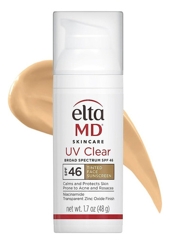 Protector Solar Con Tinte Elta Md Spf 46 Uv Clear