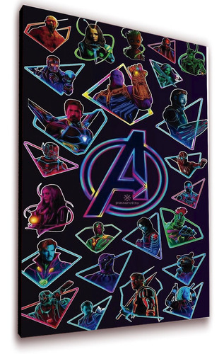 Cuadro 50x30 Cms Decorativo Avengers 7+envío Gratis