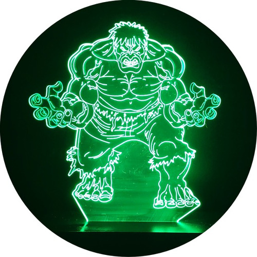 Lámpara Led 3d Incfreible Hulk