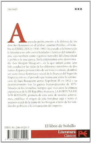 La Fortuna De Los Rougon, De Zola, Émile. Alianza Editorial, Tapa Blanda En Español