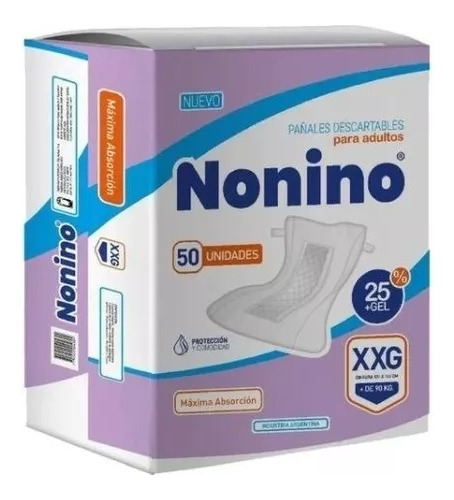 Pañal Recto Xxg Basico Nonino Extra Extra Grande X 50 Un