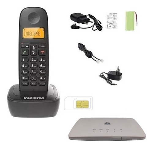 Interface Huawei E Telefone Sem Fio P/chip Tim Claro Oi Vivo Cor Preto 127/220v