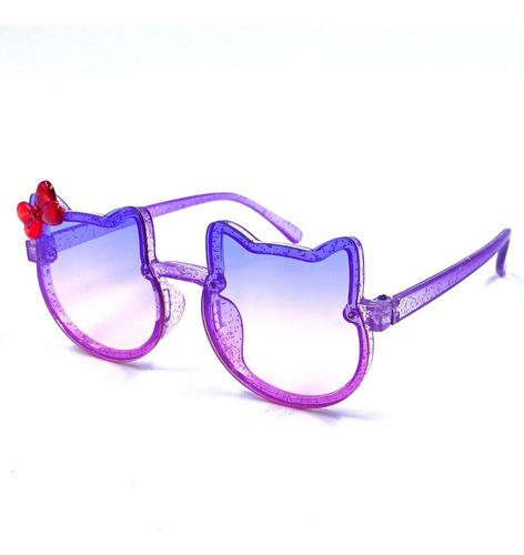 Gafas de sol para niños UV400 Cuddly Kitten Girl, color morado