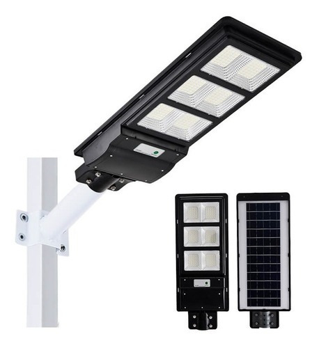 Lampara Alumbrado Publico Panel Solar 90w 5 Piezas Color Negro