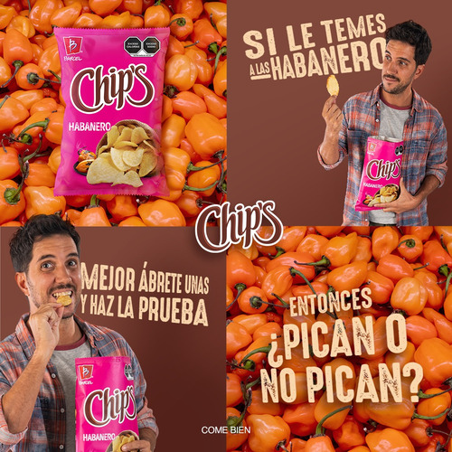 Papas Barcel Chips Surtidas 4 Pzas De 170 Gr