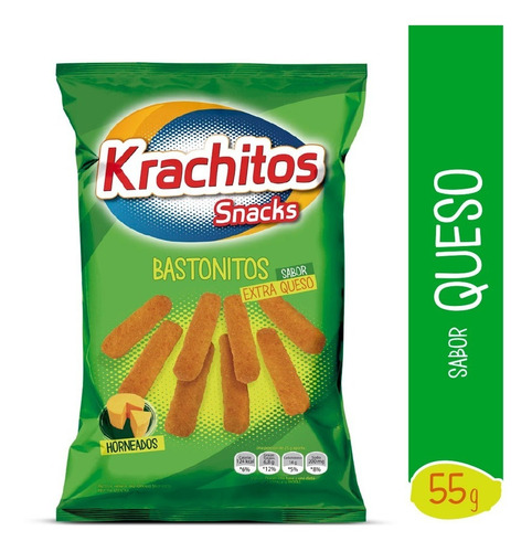 Bastonitos Sabor Extra Queso Krachitos 55 Gr