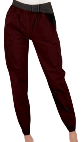 Pantalón Jogger Con Cinturón Para Dama. Corte Colombiano.