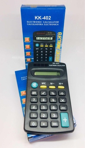 Calculadora Kk-402 De 8 Digitos De Bolsillo Color Negra