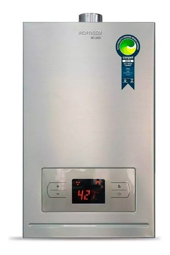 Aquecedor A Gas Inox 20 Litros Digital Gn Bivolt Com Garantia Komeco De 3 Anos Para Residencia Escritorio Comercio