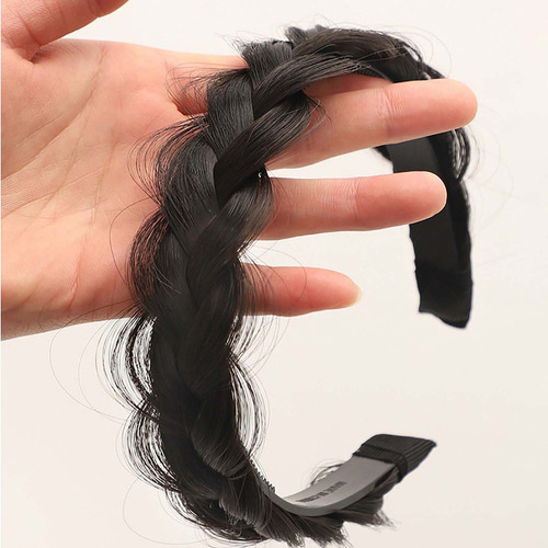 - Peluca De Espina De Pez, Diadema Para Mujer, Con Trenza.
