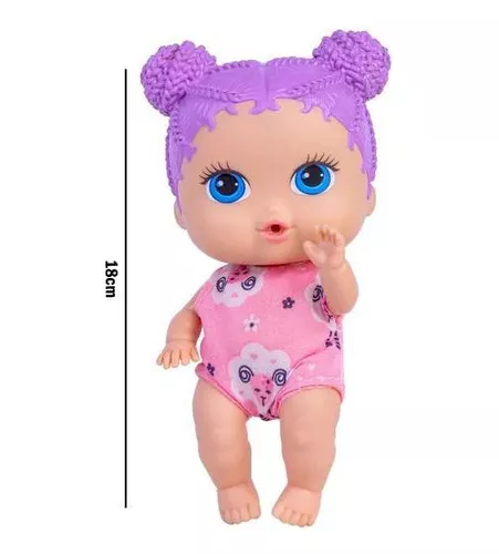 Boneca Com Tiarinha Dolls Collection Reborn Roupa Pink - SuperToys