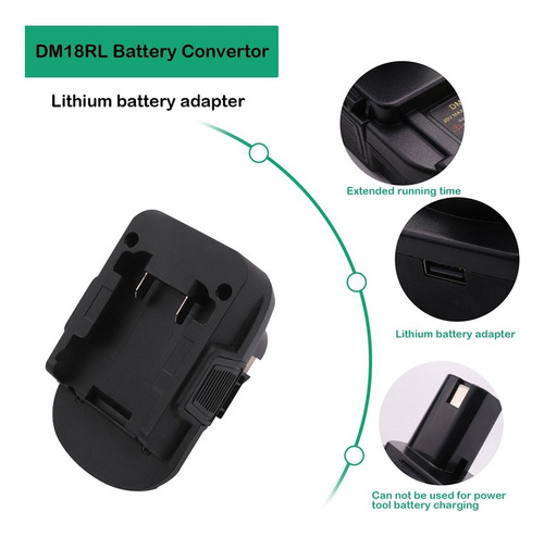 . Adaptador Convertidor De Batería De Litio Dm18rl For
