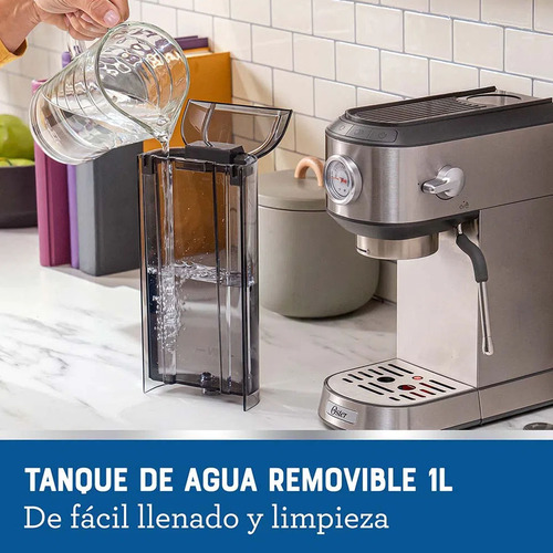 Cafetera De Espresso Oster Compacta Bvstem7200 Accesorios