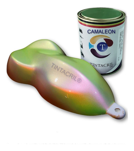 Pintura Camaleón Bicapa X 1 Lt. Verde - Oro - Rojo