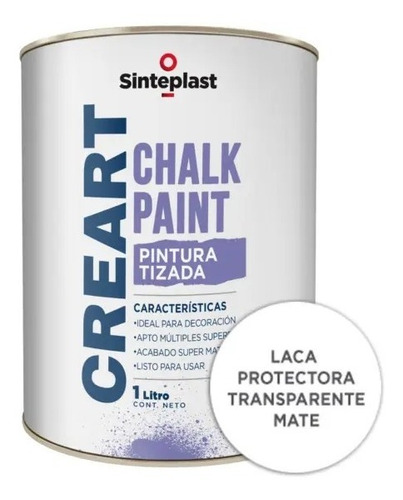 Laca Protectora Al Agua 1 Litro Chalk Paint Sinteplast