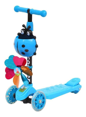 Scooter Patín De Pie Ajustable Plegable Con Luces Para Niños