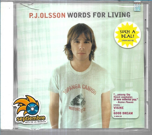 P.j. Olsson Album Words For Living Cd Nuevo Sellado Importad