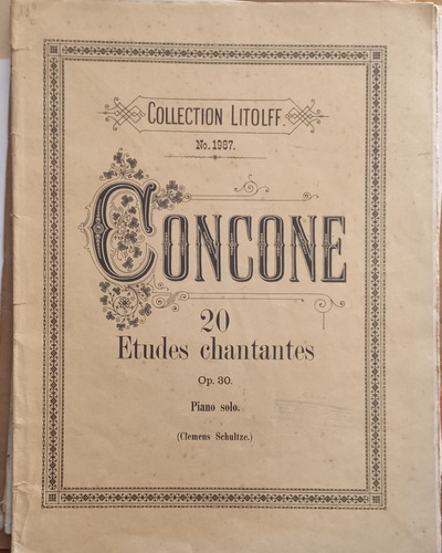 Concone/ Etudes/ Partituras Piano/ Buen Estado
