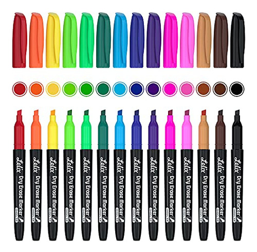 Marcadores De Borrado En Seco 42 Colores Punta De Cincel