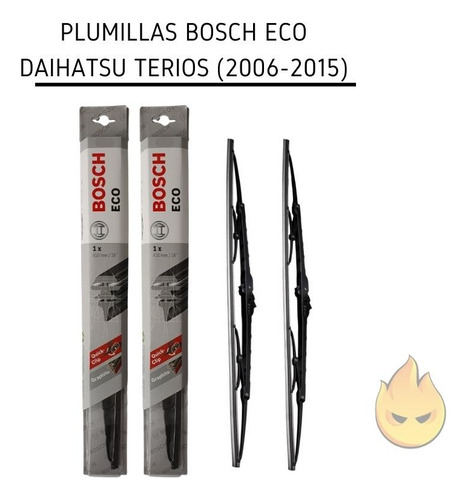 Plumillas Daihatsu Terios Bosch Eco (2006-2015) (2 Units)