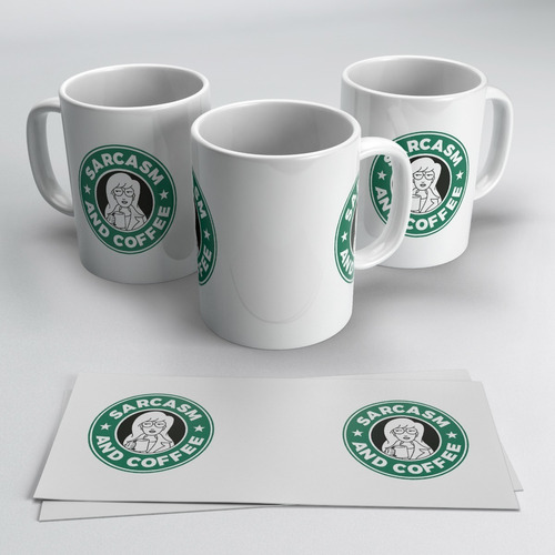 Taza Daria Sarcasm And Coffee Starbucks 11oz