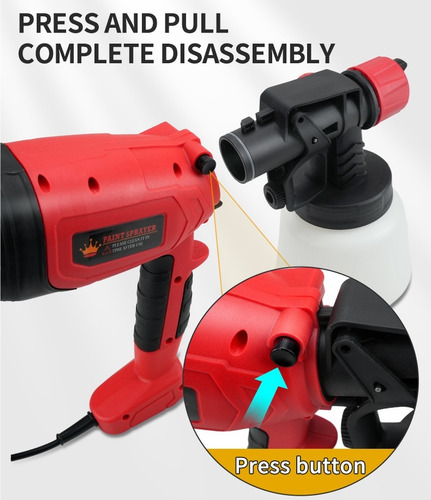 Litio Electric Spray Machine Pistola De Pintura Eléctrica