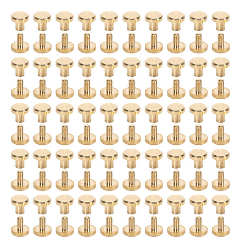 50 Remaches Decorativos, 50 Tornillos De Cabeza Plana Con Ra