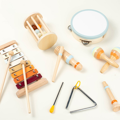 Juego De Instrumentos Musicales De Madera De 7 Piezas De Per