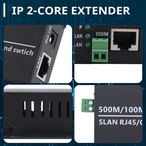 Kit De Extensor Ip Ethernet Sobre Coaxial Hd Y71pcs Eoc Coa