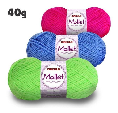 Lã Para Tricô - Mollet 40 G - Circulo - Kit Com 4 Novelos
