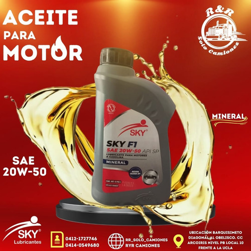 Aceite Para Motor 20w-50 Mineral