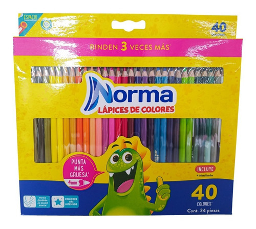 Colores Norma Largos X 40 Uds