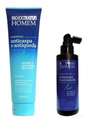 Kit Bio Extratus Masculina Sh.anticaspa E Antiqueda250ml E