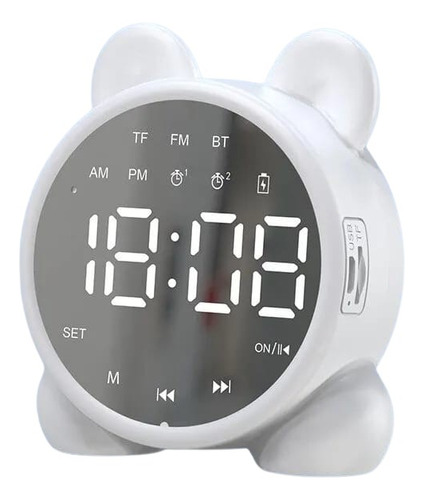 Mini Reloj Despertador, Bocina Bluetooth Y Alarma