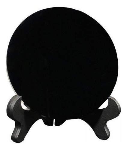 3 Mini Espejo De Observación De Obsidiana Con Soporte 8cm