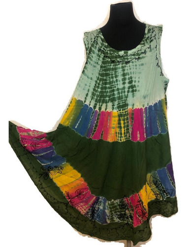 Vestido Viscosa Batik  Tipo Algodón/playero Hindu