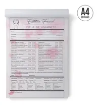 Comprar Bloco Ficha De Anamnese Limpeza De Pele u002F Estética Facial A4